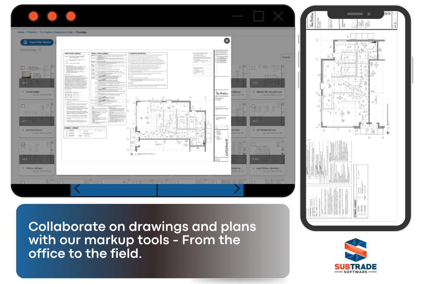 Tools for Marking Up Construction Drawings and Plans