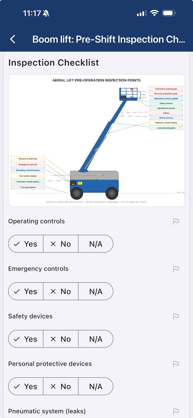 SubTrade mobile app screen for field crews