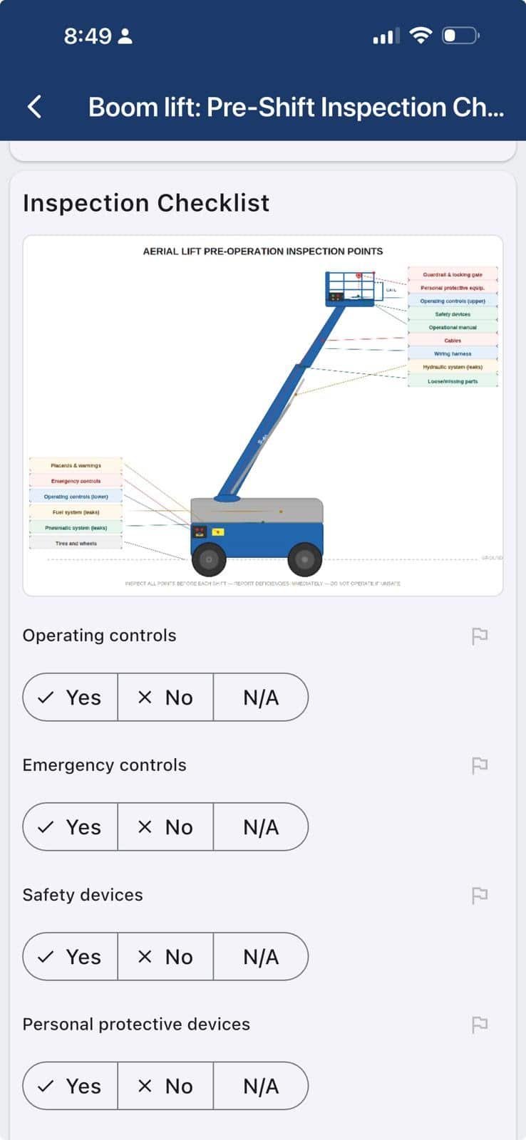 SubTrade mobile app screen for field crews